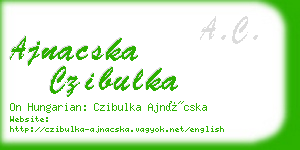 ajnacska czibulka business card